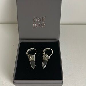 Etah Love Pushing Daisies x White Crystal Earrings